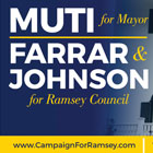2018 Ramsey NJ Political campaign Postcard Front